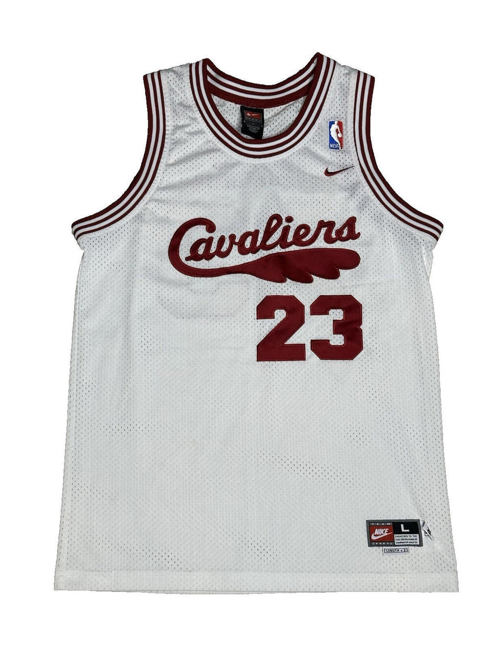 Vtg Nike LeBron James Cleveland Cavaliers NBA 1972 Rewind Jersey Adult Small +2